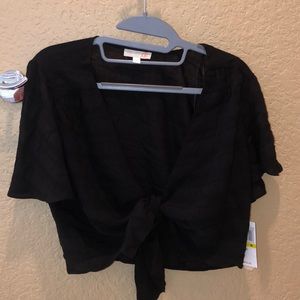 Gianni Bini black tie top